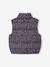 Sleeveless Lightweight Jacket with Floral Pattern for Girls navy blue+printed pink 
