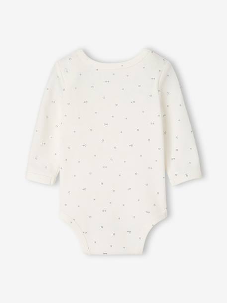 Pack of 3 long-sleeved bodysuits for baby pale pink 