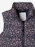 Sleeveless Lightweight Jacket with Floral Pattern for Girls navy blue+printed pink 
