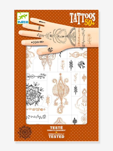 Souffle d'orient temporary tattoos by DJECO orange 