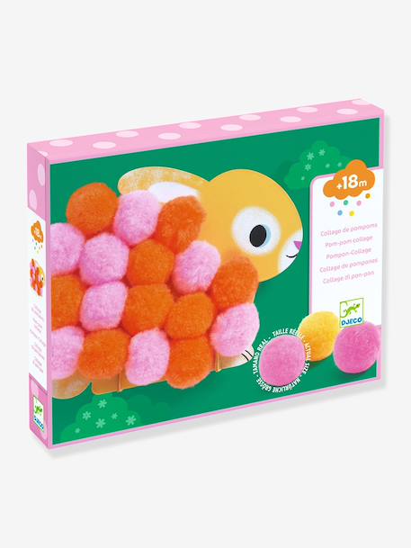 Animal pompom collage by DJECO green 