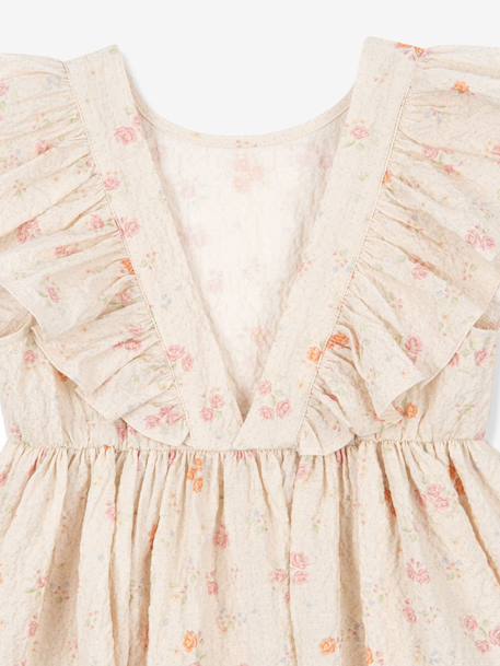 Elin frill dress by KONGES beige 