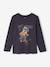 Long-sleeved T-shirt for boys bordeaux red+marl white+slate grey 