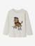 Long-sleeved T-shirt for boys bordeaux red+marl white+slate grey 