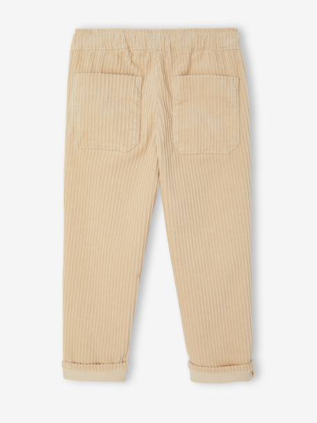 Corduroy Trousers, Easy to Slip On, for Boys beige+navy blue+slate blue 