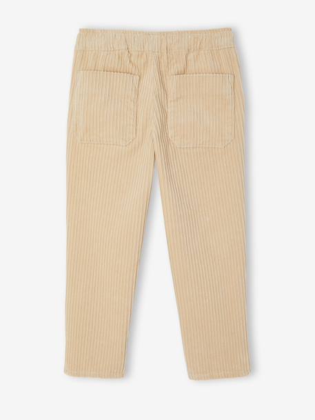 Corduroy Trousers, Easy to Slip On, for Boys beige+navy blue+slate blue 