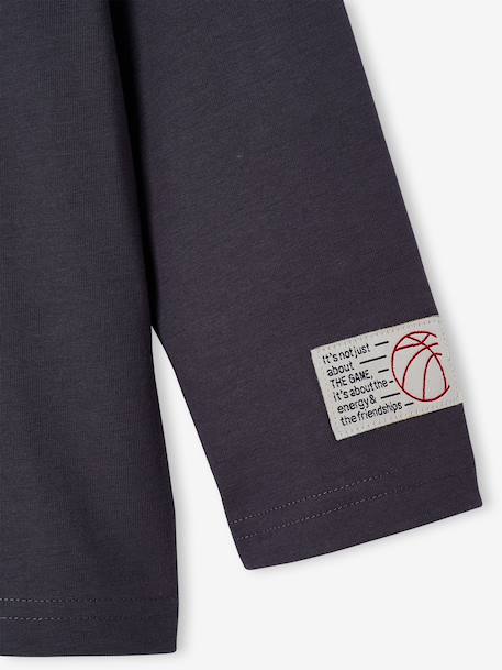 Long-sleeved sports T-shirt for boys slate grey 