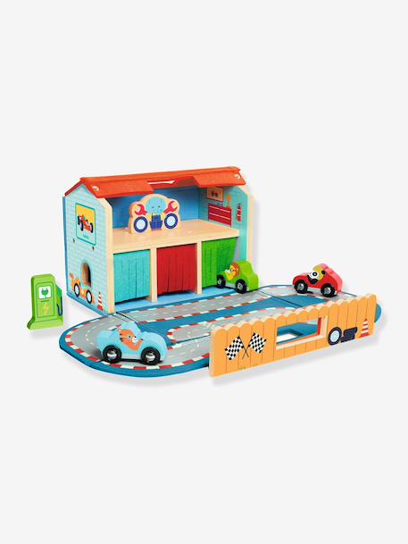 Softi Vroum wooden garage by DJECO multicoloured 