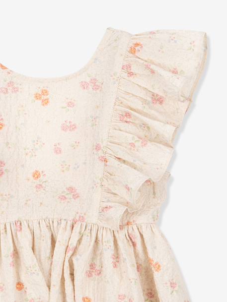Elin frill dress by KONGES beige 