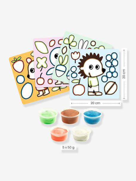 Modelling clay picture Coquin du jardin by DJECO light blue 