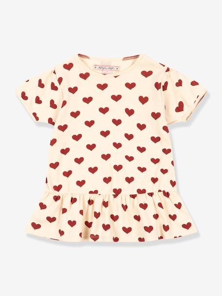 Frill hem T-shirt red 