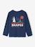 Long-sleeved T-shirt for boys fir green+ocean blue+ochre 