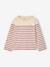 Long Sleeve Striped Top for Girls plum+striped blue 