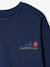 Long-sleeved T-shirt for boys fir green+ocean blue+ochre 