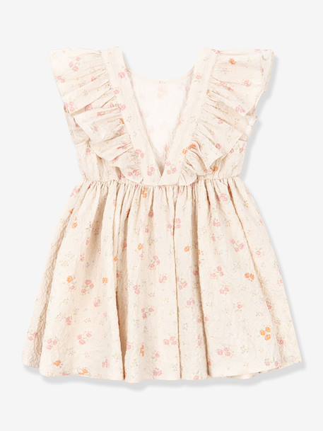 Elin frill dress by KONGES beige 