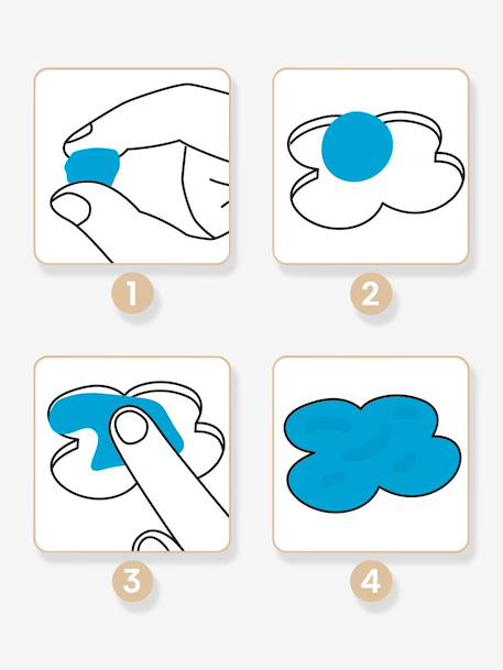 Modelling clay picture Coquin du jardin by DJECO light blue 