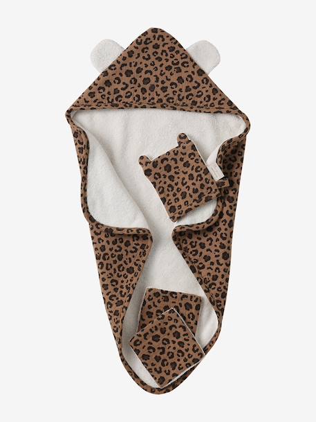 Customisable doll bath cape brown 