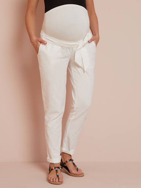 Paperbag Maternity Trousers White 