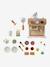 FSC® wooden large coffee maker with accessories ecru 