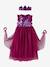 Princess Costume with Veil & Crown Blue+Gold+Pink+plum 