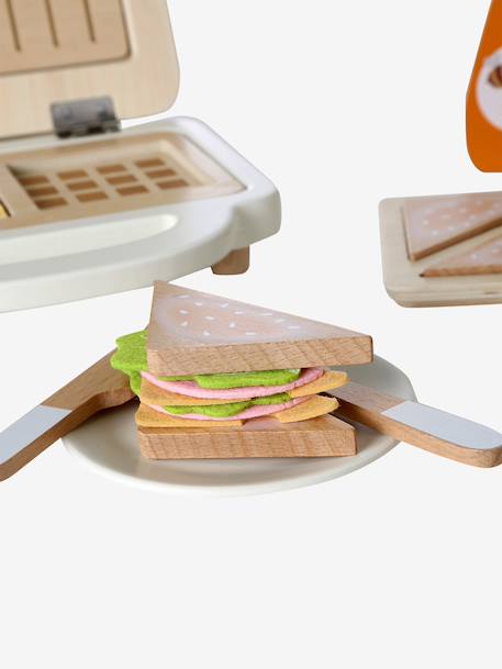 FSC100® wooden waffle maker play set ecru 