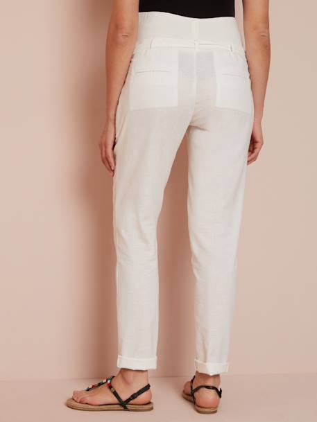 Paperbag Maternity Trousers White 