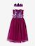 Princess Costume with Veil & Crown Blue+Gold+Pink+plum 