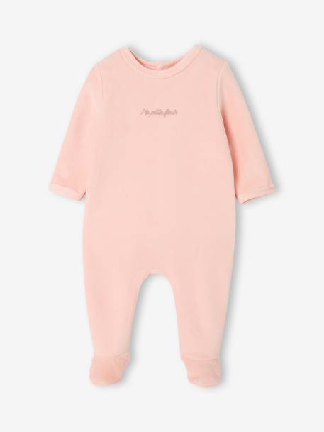 Pack of 3 baby sleepsuits with back opening marl beige+marl grey+sage green 