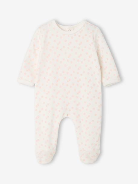 Pack of 3 baby sleepsuits with back opening marl beige+marl grey+sage green 