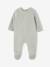 Pack of 3 baby sleepsuits with back opening marl beige+marl grey+sage green 