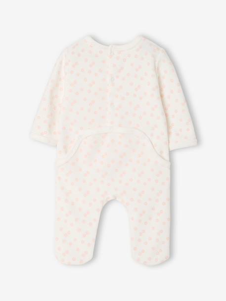 Pack of 3 baby sleepsuits with back opening marl beige+marl grey+sage green 