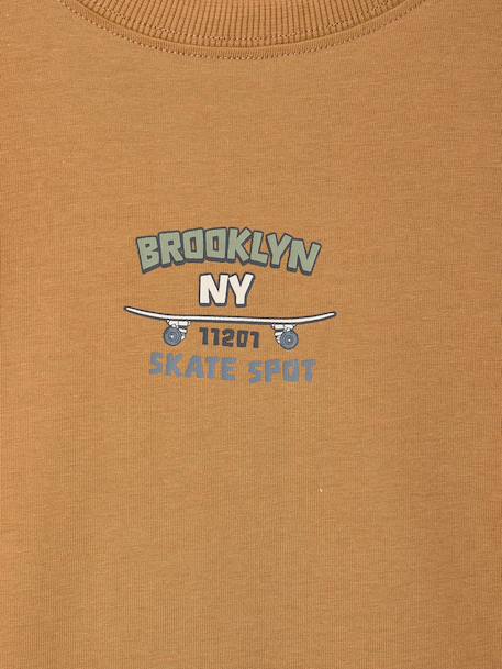 Long-sleeved T-shirt for boys fir green+ocean blue+ochre 