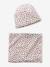 Hat and snood set for girls beige 