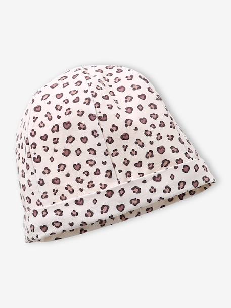 Hat and snood set for girls beige 
