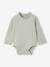 Pack of 2 roll-neck bodysuits for baby ecru 