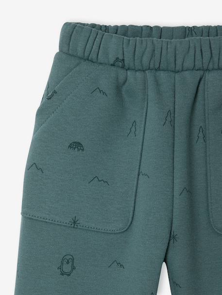 Wide trousers for baby beige+emerald green 