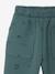 Wide trousers for baby beige+emerald green 