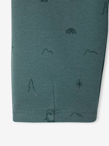Wide trousers for baby beige+emerald green 
