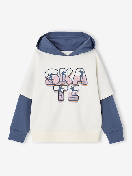 Hooded sweatshirt for boys ecru 