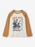 Long-sleeved T-shirt for boys green+navy blue+ochre 