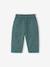 Wide trousers for baby beige+emerald green 