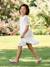 Bohemian girl's dress with lace sleeves white 