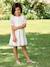 Bohemian girl's dress with lace sleeves white 