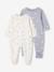 Pack of 2 baby sleepsuits with back opening sky blue 