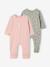 Pack of 2 baby sleepsuits with back opening sage green 
