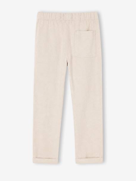 Lightweight Trousers in Cotton/Linen, for Boys hazel+marl beige+night blue+sage green 