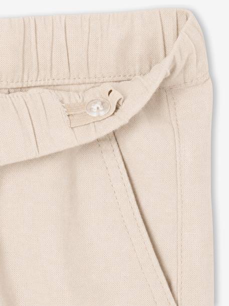 Lightweight Trousers in Cotton/Linen, for Boys hazel+marl beige+night blue+sage green 
