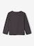 Pack of 3 long-sleeved girls' fancy t-shirts anthracite+coral+ecru+grey blue+indigo+mauve+rose 
