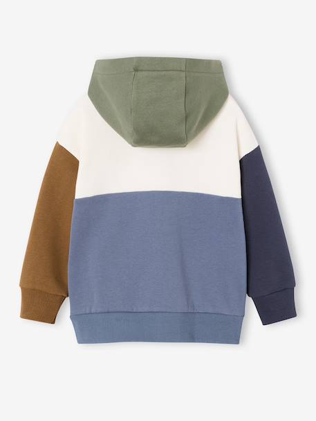 Colourblock Hoodie for Boys, Basics hazel+multicoloured 