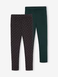 -Pack of 2 Leggings Lined in Fleece Knit